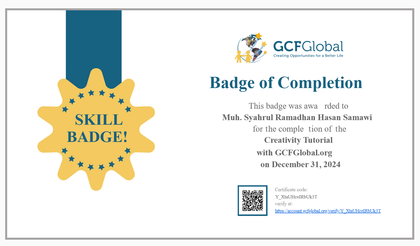 GCF Skill Badge
